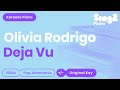 deja vu Karaoke | Olivia Rodrigo (Piano Karaoke)