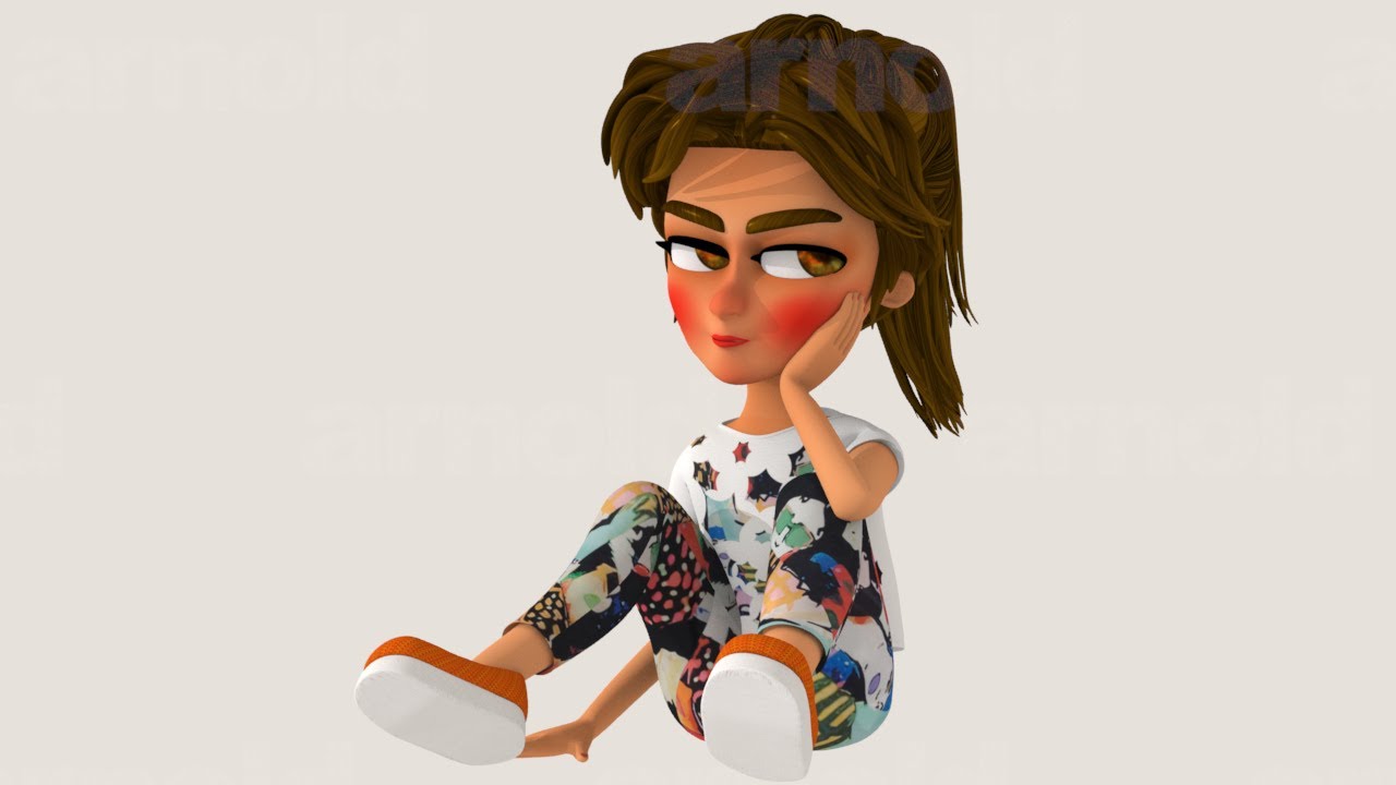Rigged 3D Character for Maya and 3ds Max with Custom Attributes 3D Model