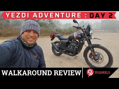 Detailed Walkaround of Yezdi Adventure Matt Black Colour