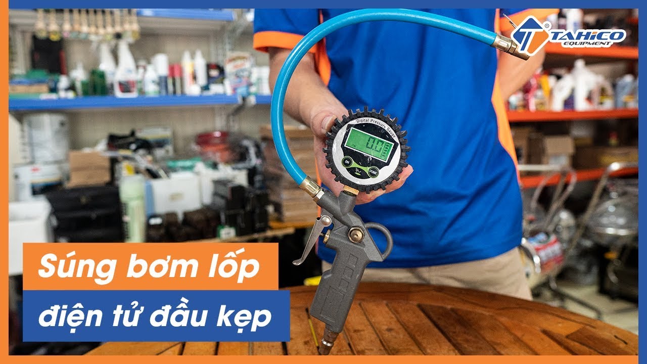Súng bơm lốp kiểu đầu kẹp cho xe máy 24