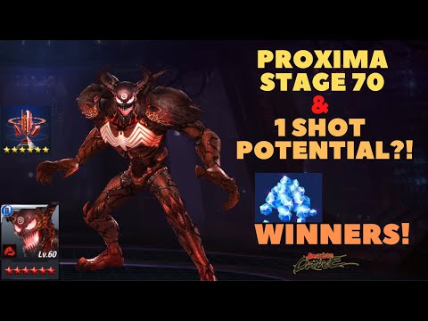 LVL 60 ABSOLUTE CARNAGE! Proxima Stage 70 & Stage 60 1 SHOT? - Coupon Winners - Marvel Future Fight