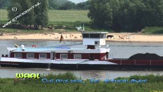 preview picture of video 'Riverboats river Waal, Holland #02'