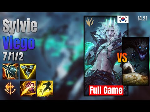 Sylvie Jungle Viego vs Kindred lol KR solo rank Full Game 14.21