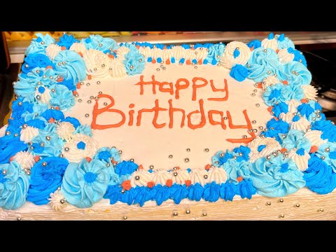 How To Make Birthday Cake From Scratch !! Easy Soft and Delicious 😋