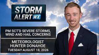 Severe threat upgraded for Tuesday afternoon/evening