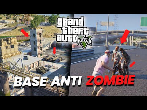I Built the Most Powerful Anti-ZOMBIE Defense Base in GTA 5! (Mod)