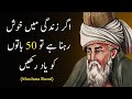 MAULANA RUMI QUOTES IN URDU Agar Zindagi Mein Khush Rehna Hai مولانا رومیؒ