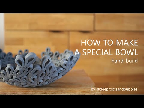 How to make a special bowl - (hand-built ceramics) | The entire pottery process