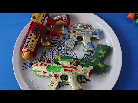 Box of Equipments ! Military Special Forces Toy Guns! Large and Heavy Machine Guns - Soldier Weapons