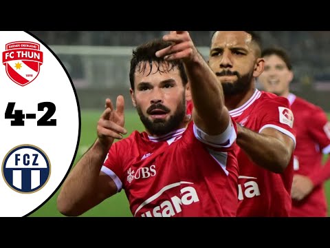 FC Thun Vs FC Zurich 4-2 Swiss Super League Highlights | Thun Zurich