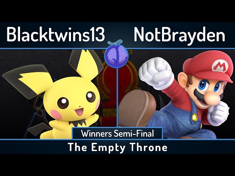 The Empty Throne | Blacktwins13 (Pichu) vs NotBrayden (Mario) | Winners Semis | SSBU Ultimate