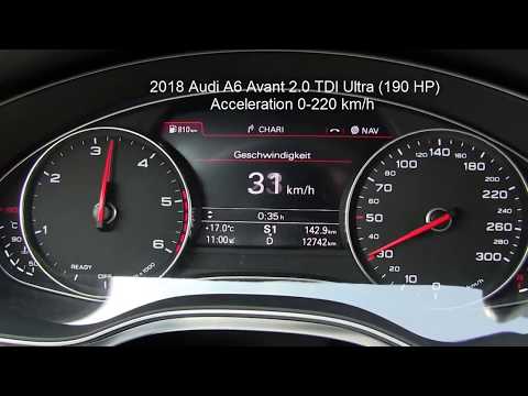 2018 Audi A6 Avant 2.0 TDI Ultra (190 HP) Top Speed -  Fuel Consumption - Acceleration 0-220 km/h