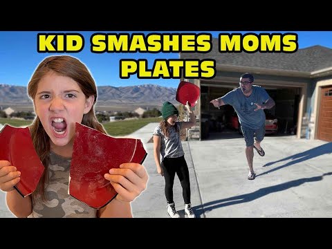 Girl Temper Tantrum Breaks Mom's New Dinner Plates [Original]