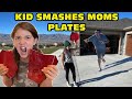 Girl Temper Tantrum Breaks Mom S New Dinner Plates Original