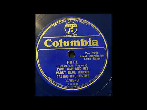 1933 Paul Ash - Free (Louis Rapp, vocal)