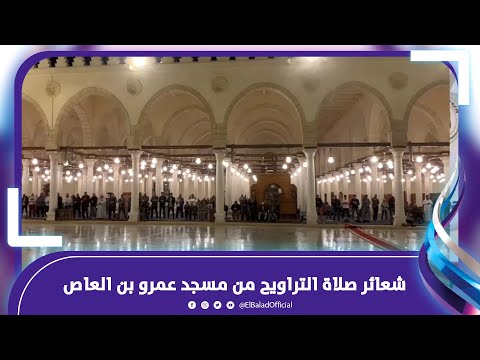 أجواء إيمانية روحانية .. صلاة التراويح من مسجد عمرو بن العاص