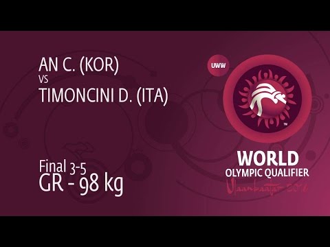 BRONZE GR - 98 kg: D. TIMONCINI (ITA) df. C. AN (KOR), 1-1