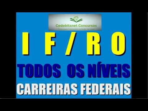 IF RO CONCURSO PÚBLICO MATERIAL GRATUITO PROVAS QUESTÕES SIMULADO CURSO APOSTILA INSTITUTO FEDERAL E
