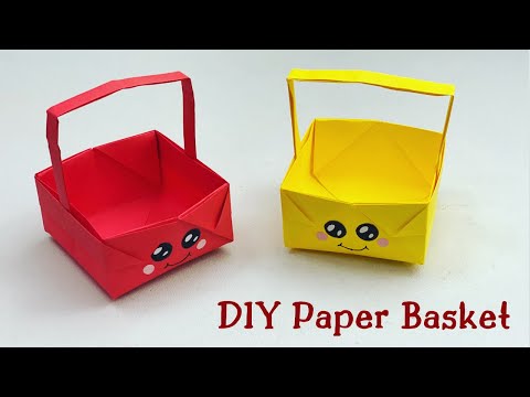 DIY MINI PAPER BASKET / Origami Basket DIY / Paper Craft / Easy kids craft ideas / Paper Craft New