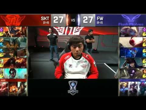 Highlights LOL - 2016 WORLDS GROUP STAGR - Day 4 -  SKT vs Flash Wolves
