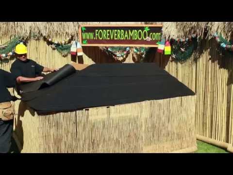 Part of a video titled Synthetic Baja Palm Thatch Installation Tutorial - YouTube