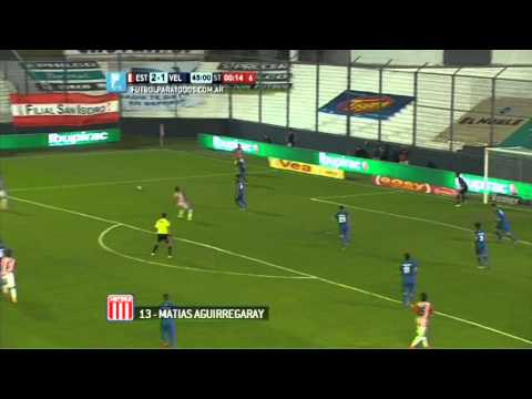 Gol Aguirregaray. Estudiantes 3 - Vélez 1. Fecha 9. Primera División 2014. FPT