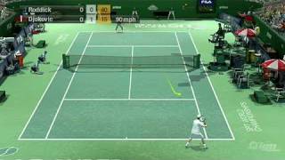 Virtua Tennis 2009 Nintendo Wii Gameplay - Roddick vs