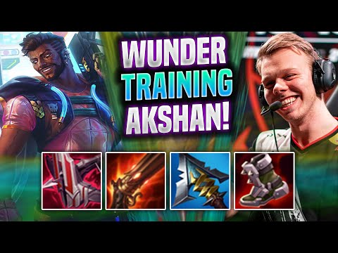 WUNDER TRAINING AKSHAN TOP! - FNC Wunder Plays Akshan TOP vs Trundle! | Preseason 2022