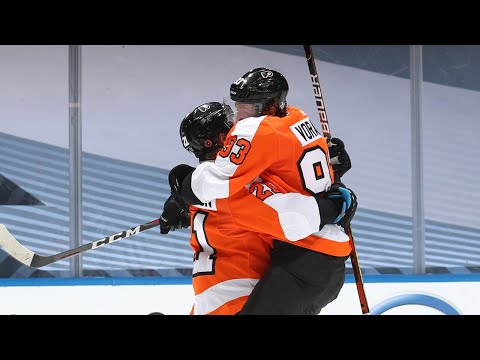 Laughton's OT deflection keeps Flyers' hopes alive