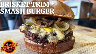 Save Money & Eat Better: Smash Burgers from Brisket Trimmings! @GrillwithWeber Slate Flat Top
