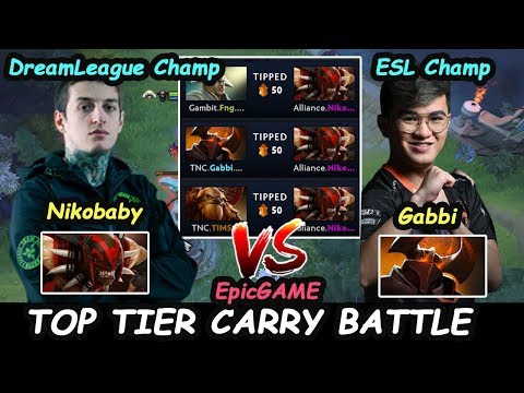 TOP Tier Carry Battle EpicGame Gabbi [Chaos Knight] vs Nikobaby [Bloodseeker] Dota 2 pro Gameplay