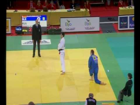 JUDO 2009 Tournois de Paris: Andrei Kazusionok (BLR) - Kirill Denisov (RUS)