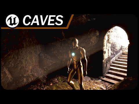 Let's Build the RPG! - 56 – Landscape Cave Sculpting and Lighting – Unreal Engine 5 Tutorial