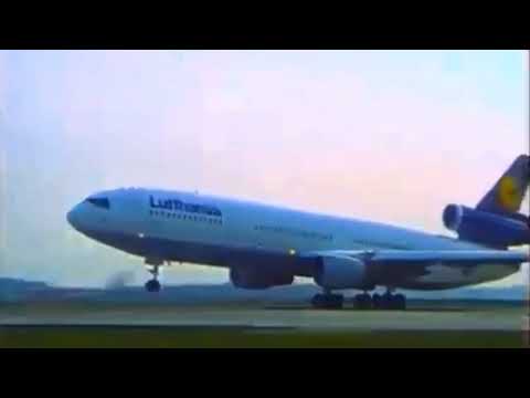 Lufthansa McDonnell-Douglas DC-10 Take-Off From Frankfurt Airport