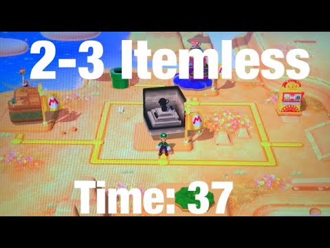 2-3 Itemless Speedrun: Super Mario 3d World