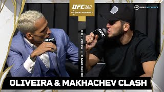 IT'S GETTING HEATED 😤 Charles Oliveira and Islam Makhachev Clash at #UFC280 Presser 👀