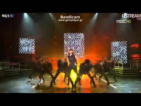 東方神起　110129 MBC音楽中心 Why? (Keep Your Head Down)ユンホ　チャンミン