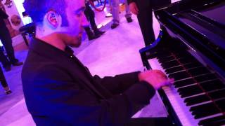 NAMM 2014 Michael Gallant at Yamaha pianos for Keyboard Magazine