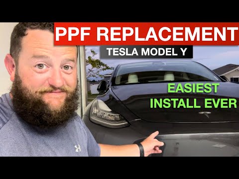 Tesla Model Y - Easiest DIY PPF for Front Bumper (Replacing Damaged PPF From #hondabump)