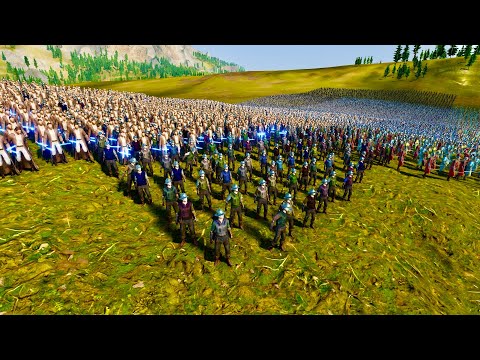 35,000 MEDIEVALS & 5,000 LASER KNIGHTS vs 2,000,000 ZOMBIES | Ultimate Battle Simulator 2 | UEBS 2