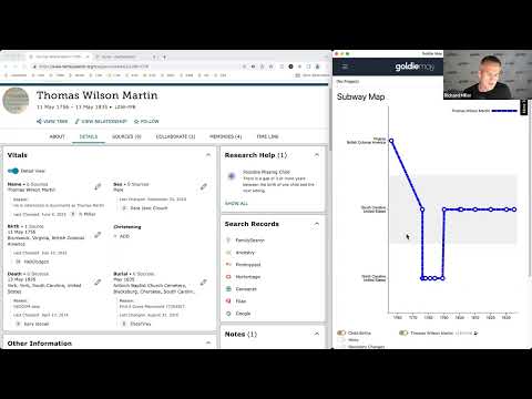 Genealogy research with the Goldie May timeline tool ... - YouTube