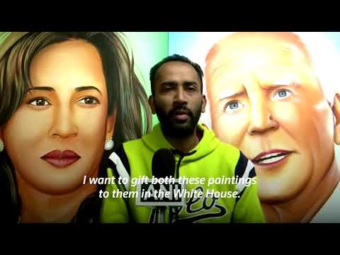 インドのアーティストがバイデン、ハリスを祝福 (Indian artists congratulate Biden, Harris)