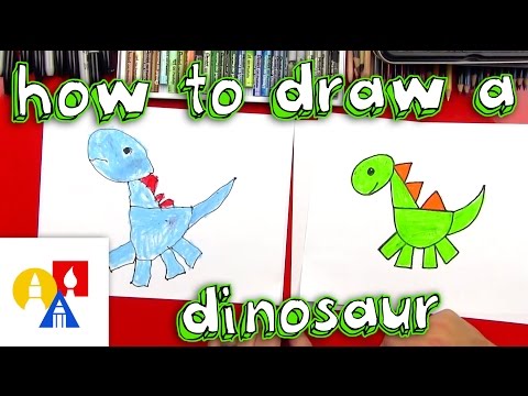 How To Draw A Dinosaur With Shapes - YouTube