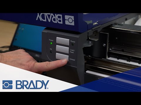 Промышленный цветной принтер этикеток BRADY J4000 видео