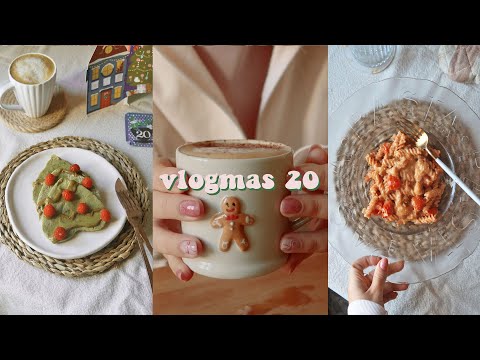 VLOGMAS 20 l Christmas matcha pancakes, homemade gingerbread latte and vodka pasta my way