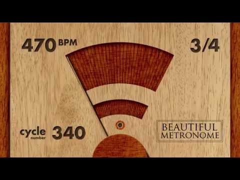 470 BPM 3/4 Wood Metronome HD