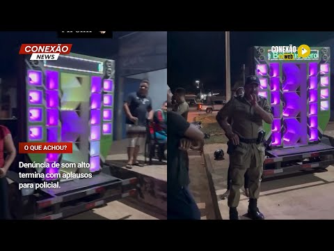 Vídeo: Denúncia de som alto termina com aplausos para policial.