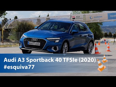 Audi A3 Sportback 40 TFSIe (204CV) 2020 – Maniobra de esquiva (Moose test) y eslalon | km77.com