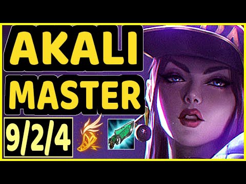 DIPLEX (AKALI) - 9/2/4 KDA GAMEPLAY - EUW Ranked MASTER