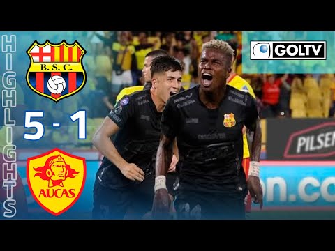 Summary | Barcelona 5 - Aucas 1 | LigaPro 2023 - Matchday # 9